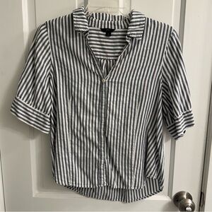 J. Crew Striped Cotton Button-Up Shirt